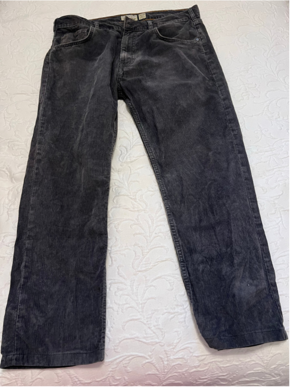 Men's Patagonia Corduroy Pants Grey Size 36x30 with Flaws